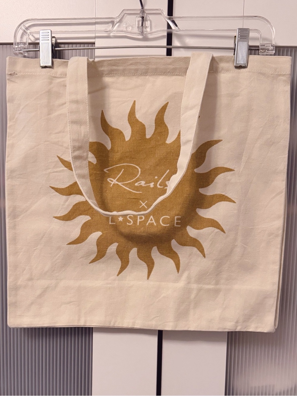 NWOT Rails x LSPACE Canvas Sun Tote in Cream & Mustard